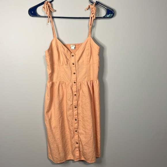 Aerie Linen Blend Peach Sundress Size XS - Picture 1 of 8
